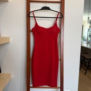 Windsor Balconette Bodycon Dress – Red – Size M